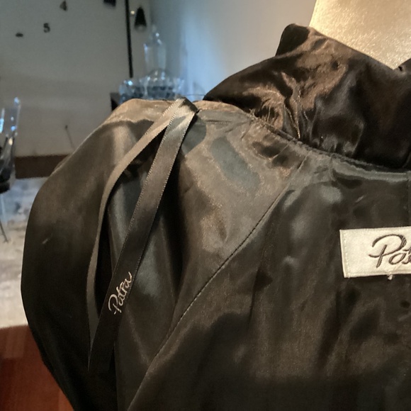 Vintage Patra black velvet/satin open jacket see size dimensions BELOW - Picture 6 of 8